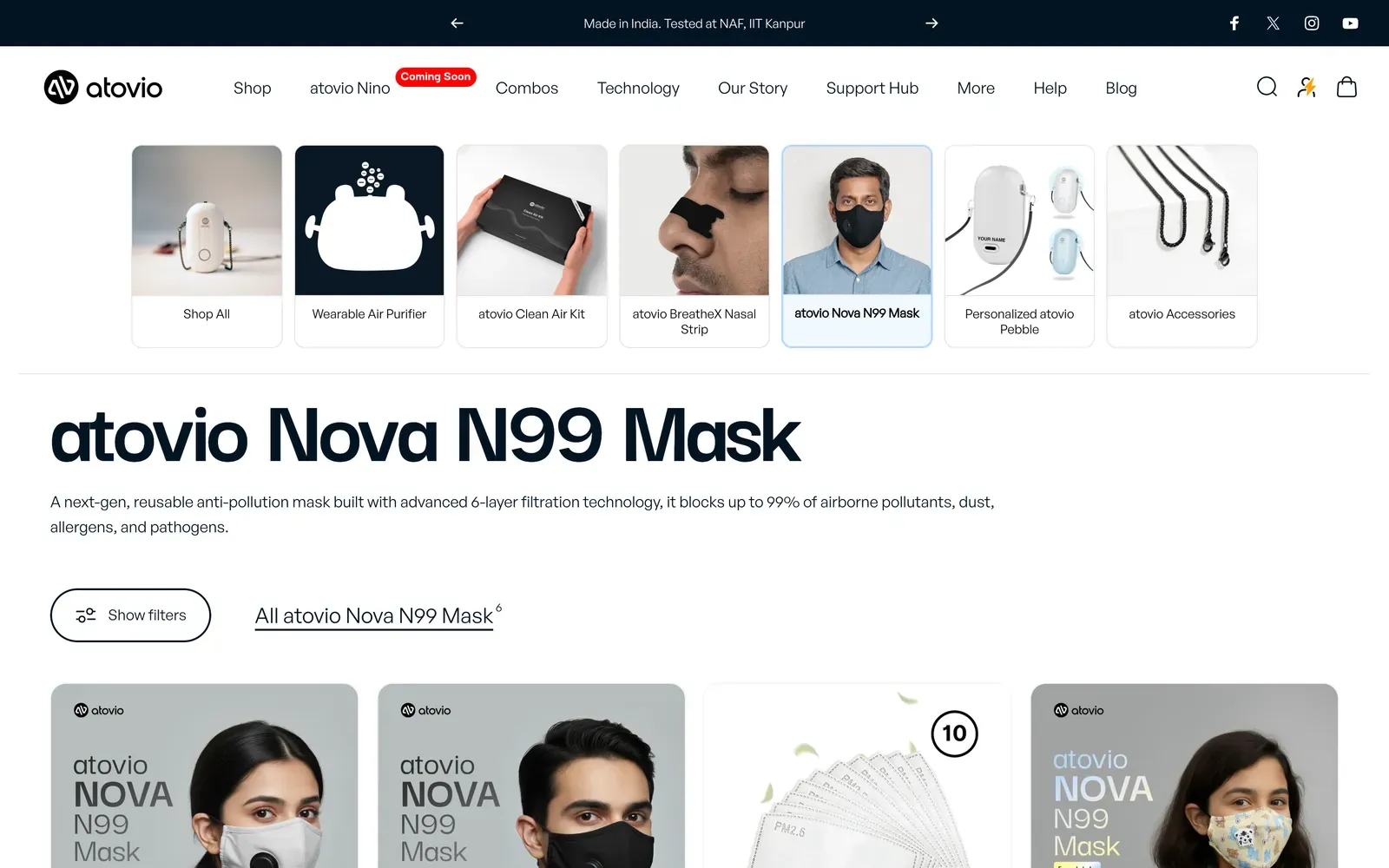 Atovio: collection page