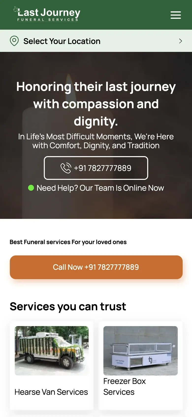 Last Journey by FNP homepage on mobile