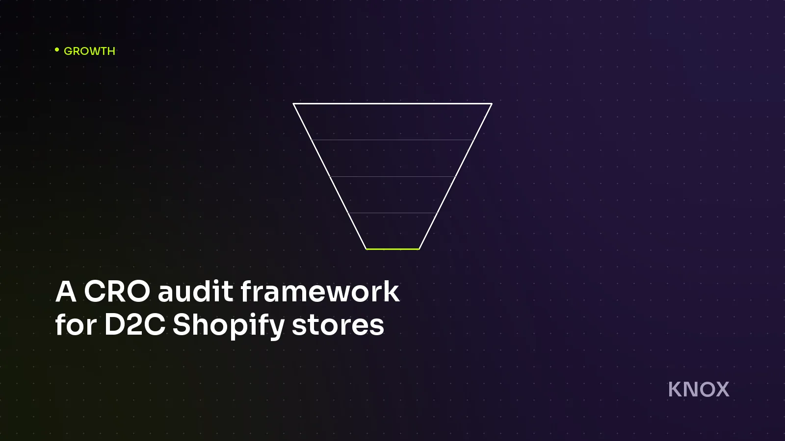 A CRO audit framework for D2C Shopify stores