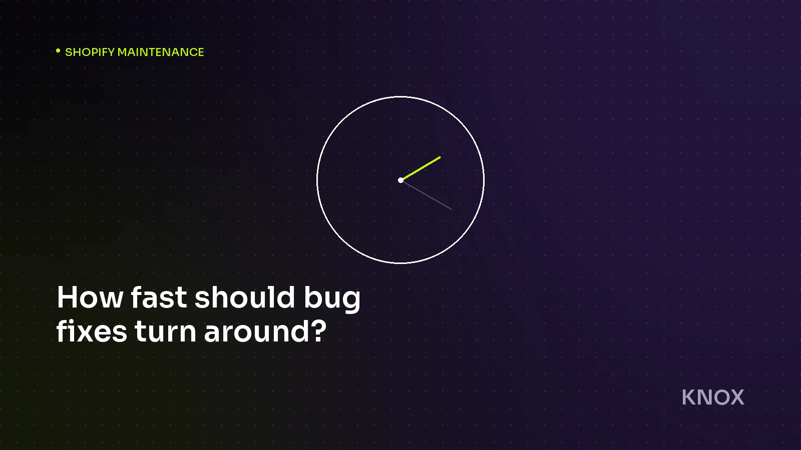 How fast should Shopify bug fixes turn around