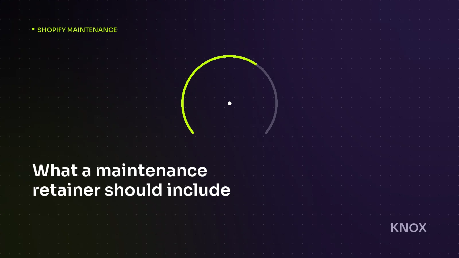 What a Shopify maintenance retainer should include