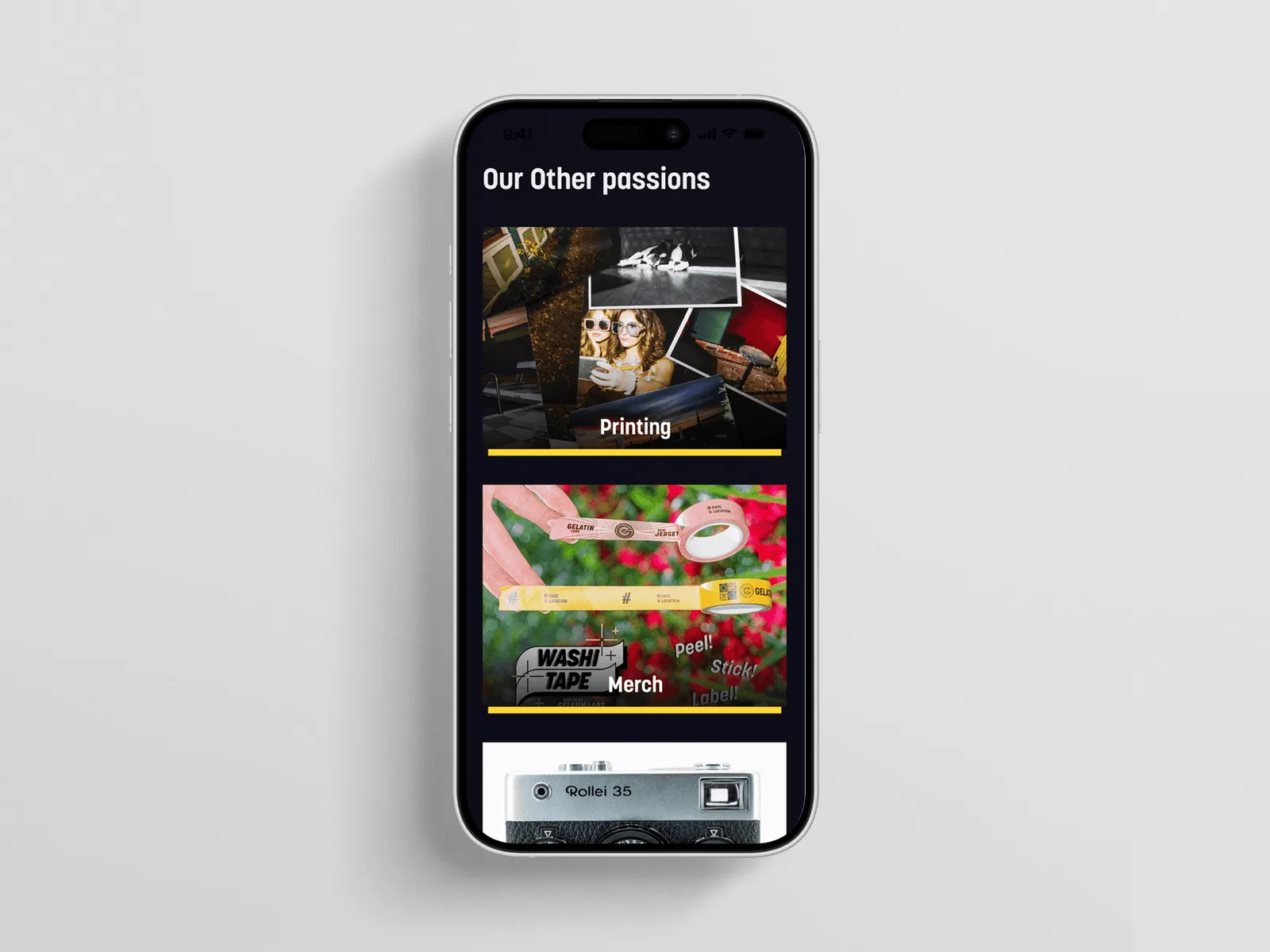 Gelatin Labs screen 1